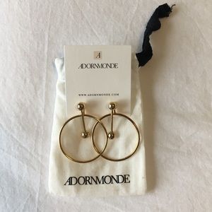 ADORNMONDE yellow gold plated earrings